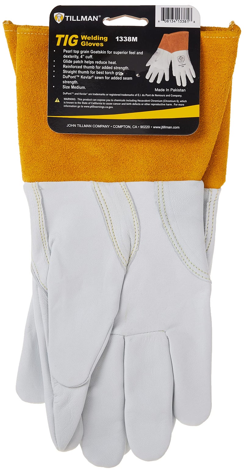 Tillman 1338M Goatskin Tig Glove4 Cuff-Cd Medium by Tillman (1338 - MEDIUM), White - Image 5
